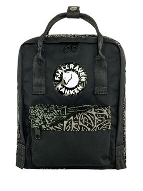 Fjällräven Kånken Art Mini Backpack Darkwoods pattern Black NEW!